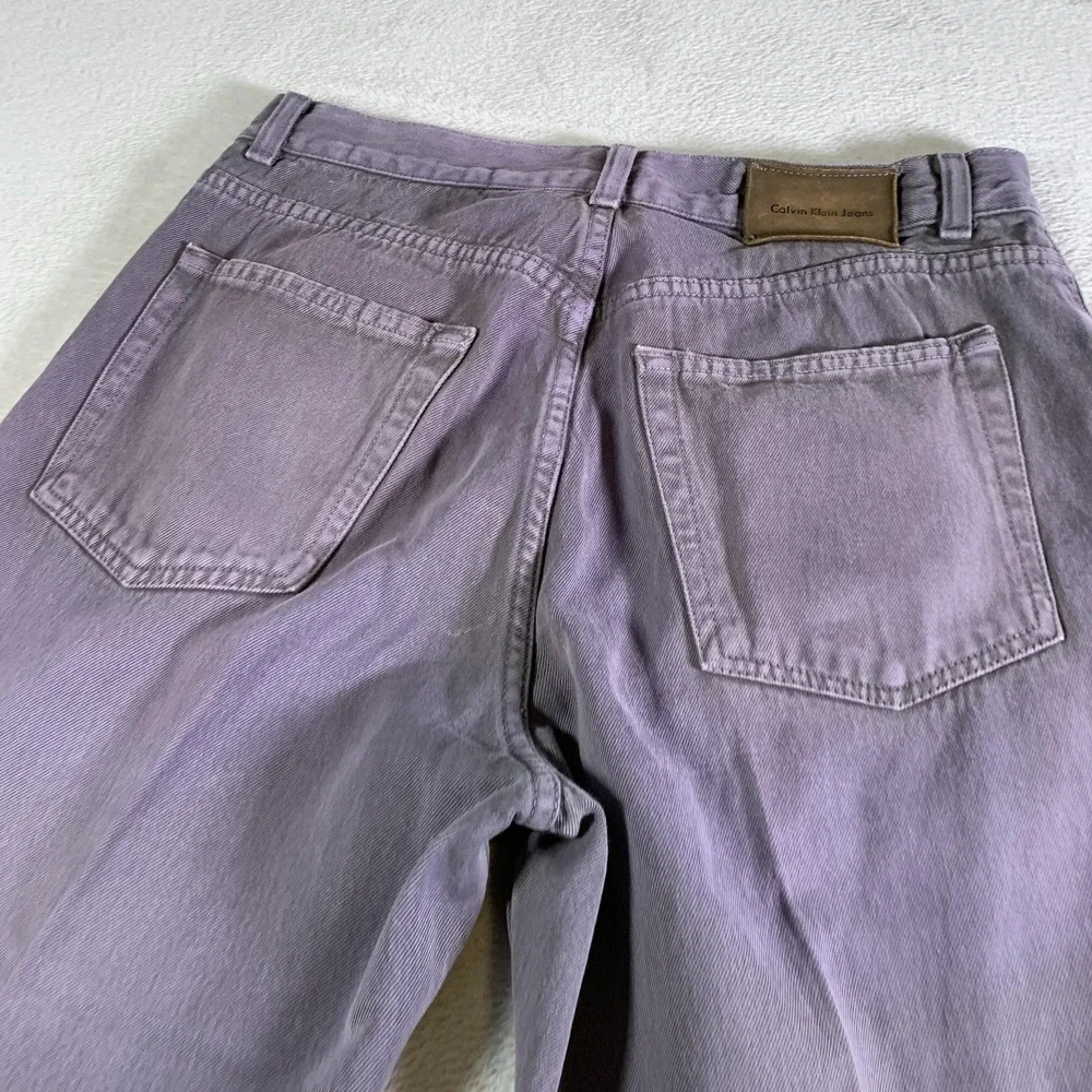 Calvin Klein Jeans Jeans Mens 33x26 Purple Relaxed‎ Fit Straight Leg Denim Pants